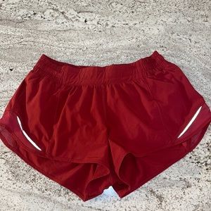 Lululemon red shorts